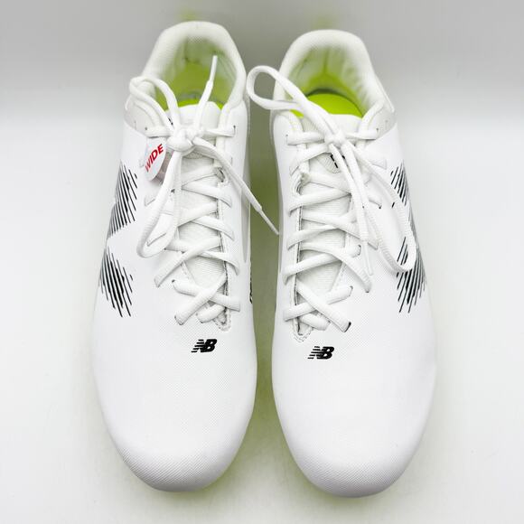 New Balance Mens Rush V4 Low Lacrosse Cleatss Size 12 White Neon Green NWOB - Picture 6 of 12